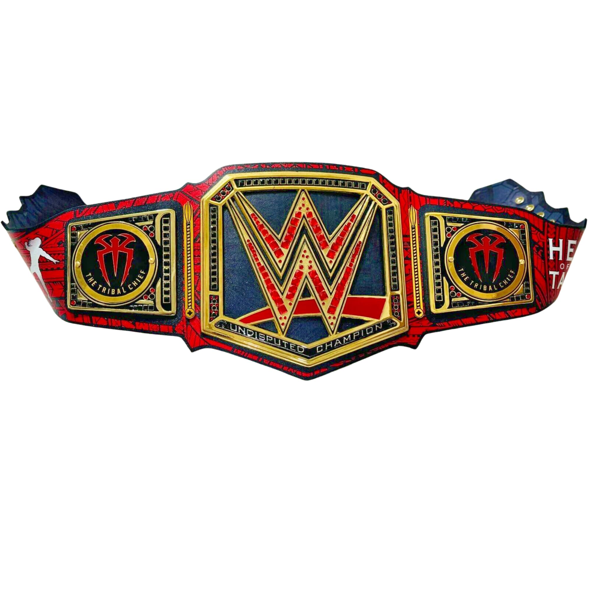 Roman Reigns 1,316 Days Signature Series Championship Title Belt - Limited Edition Tribal Chief WWE Replica - 4mm Zinc Alloy Plates with Genuine Leather Strap - Perfect for Wrestling Fans, Collectors & Cosplay Events
