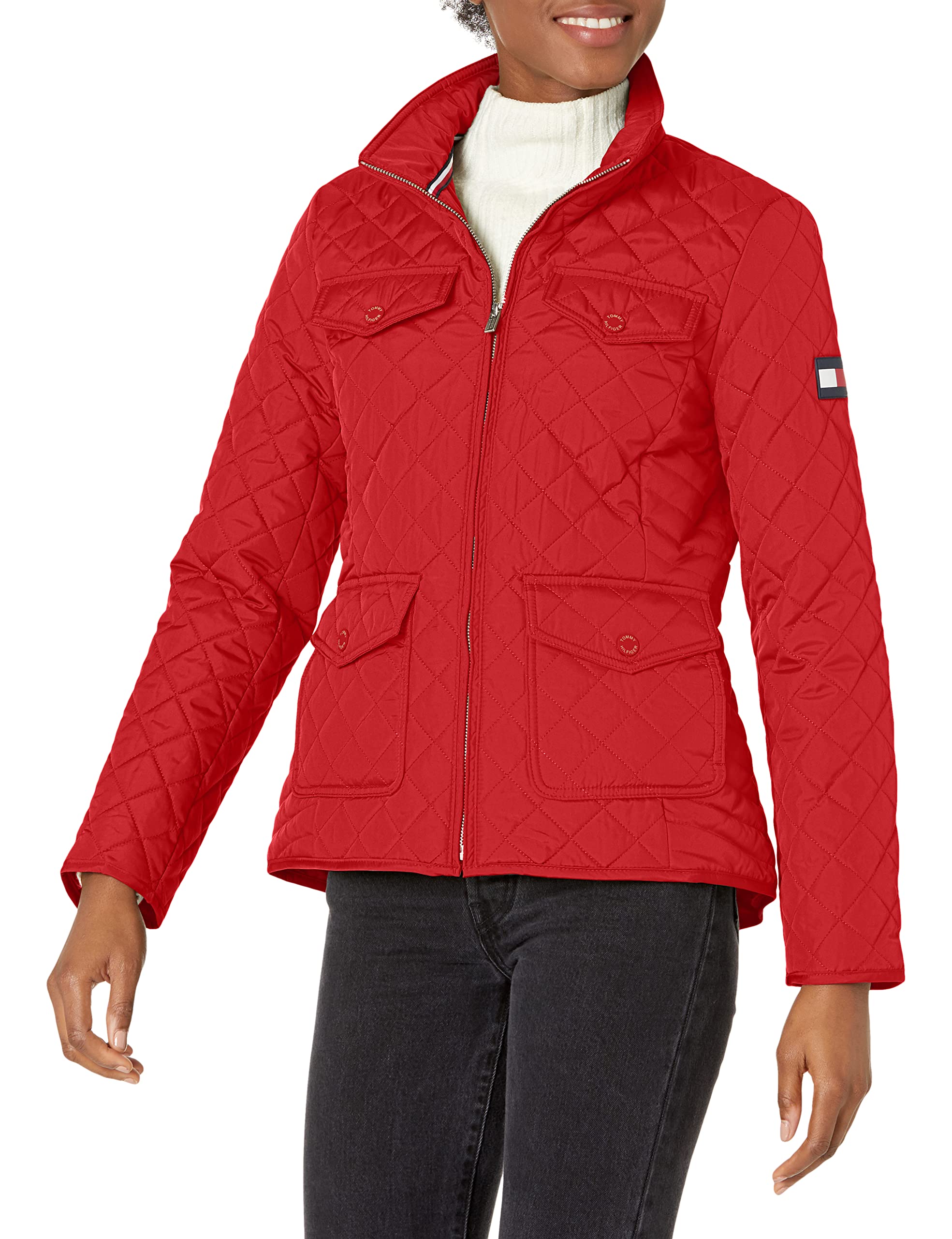 Tommy Hilfiger Women's Lightweight Quilted Jacket for Fall Fashion | Water-Resistant Outerwear for Casual Wear & Travel