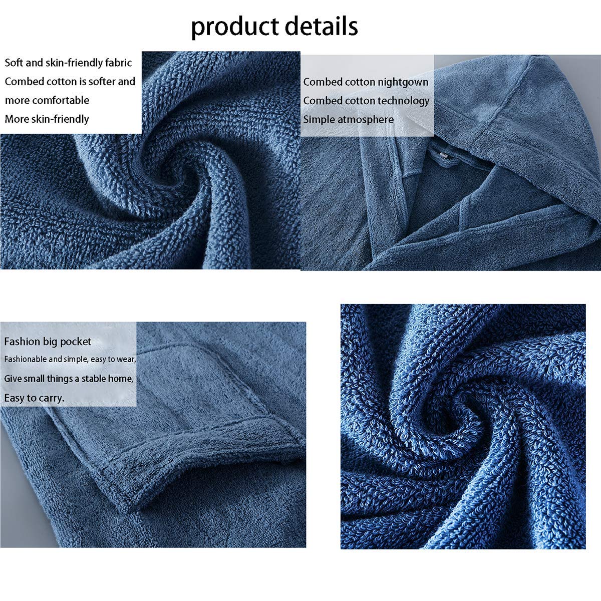 Women's Cotton Kimono Robe - Soft Terry Cloth Shawl Collar Bathrobe for Spa, Sleepwear & Lounge Wear - Cozy Housecoat for Women - White (L) - Perfect for Relaxing at Home, After Shower & Spa Days