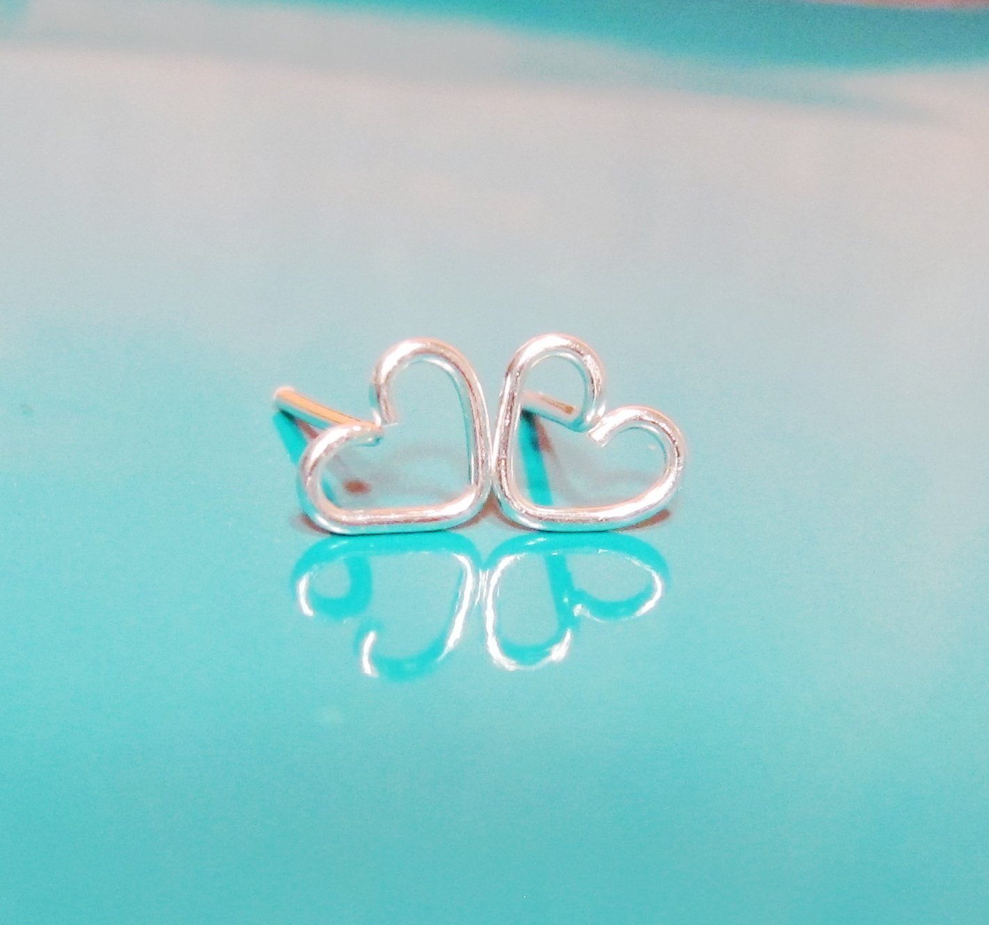 Tiny Wire Heart Earrings - Sterling Silver, Gold & Rose Gold - Perfect for Valentine's Day Gifts & Everyday Wear