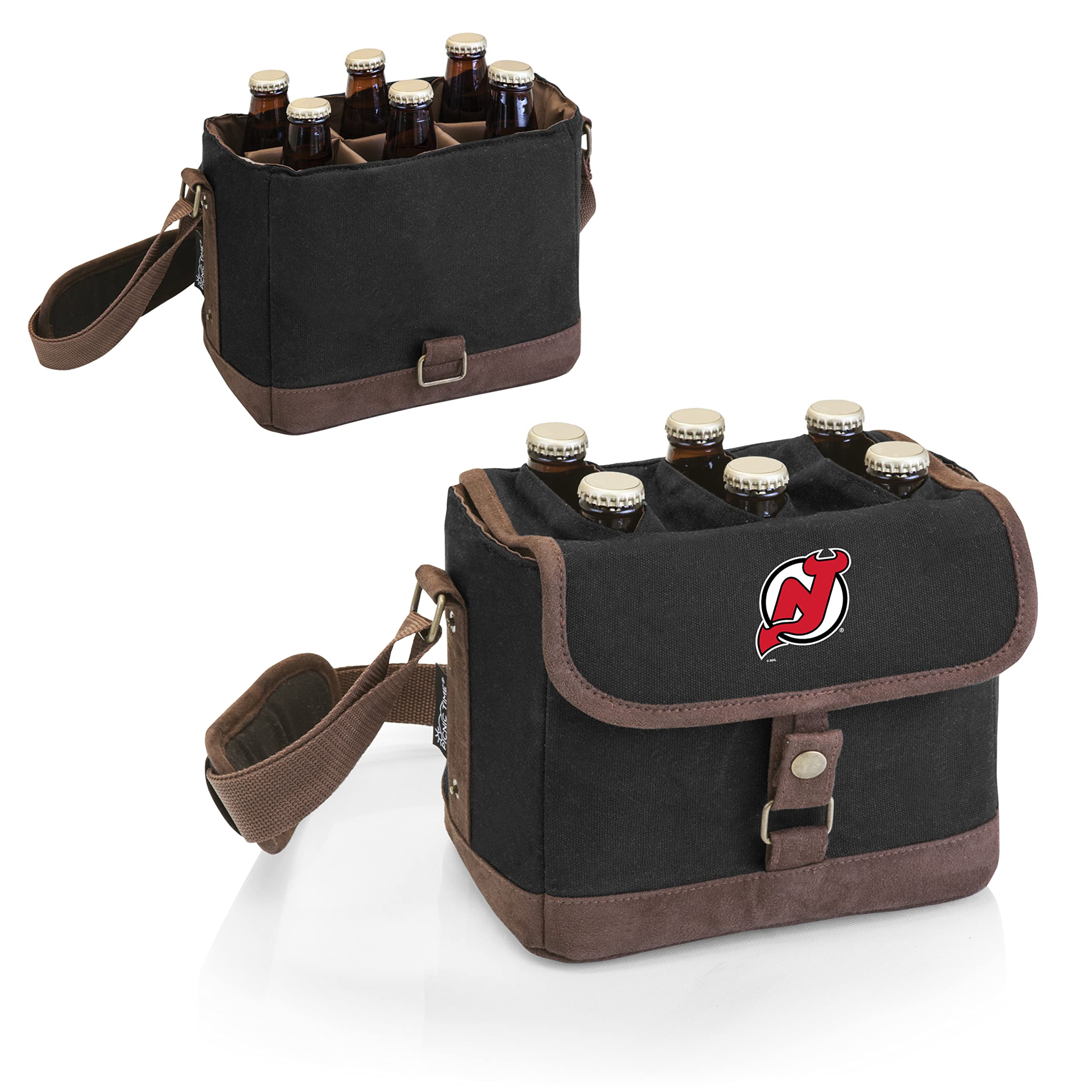 PICNIC TIME NHL Anaheim Ducks Insulated Beer Caddy Cooler Tote with Bottle Opener - Portable Beverage Carrier for Tailgating, Beach Parties & Outdoor Events