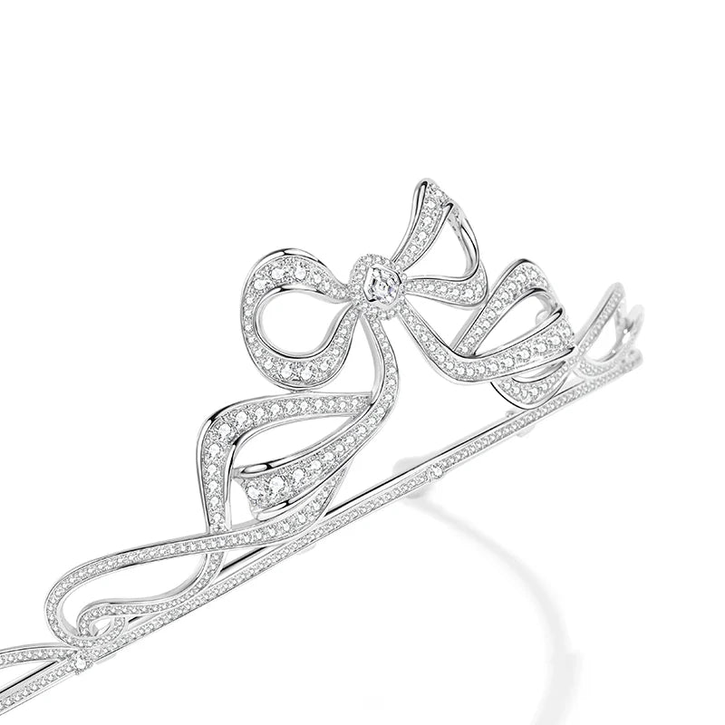 Grace Tiara Headband for Women - Elegant Rhinestone Wedding Hair Accessories for Brides, Prom, Pageant, and Special Occasions