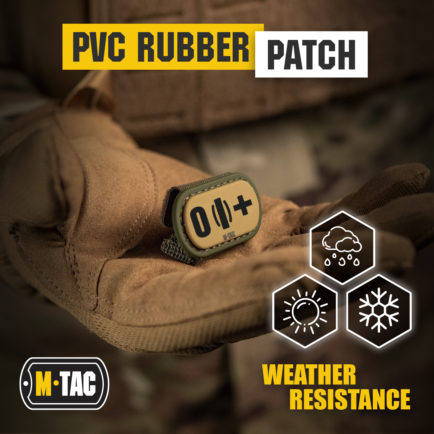 M Tac Molle Medical Patch Blood Group - Tactical First Aid Kit Accessory for Emergency & Outdoor Survival Gear | Perfect for Military, Hiking, and Camping