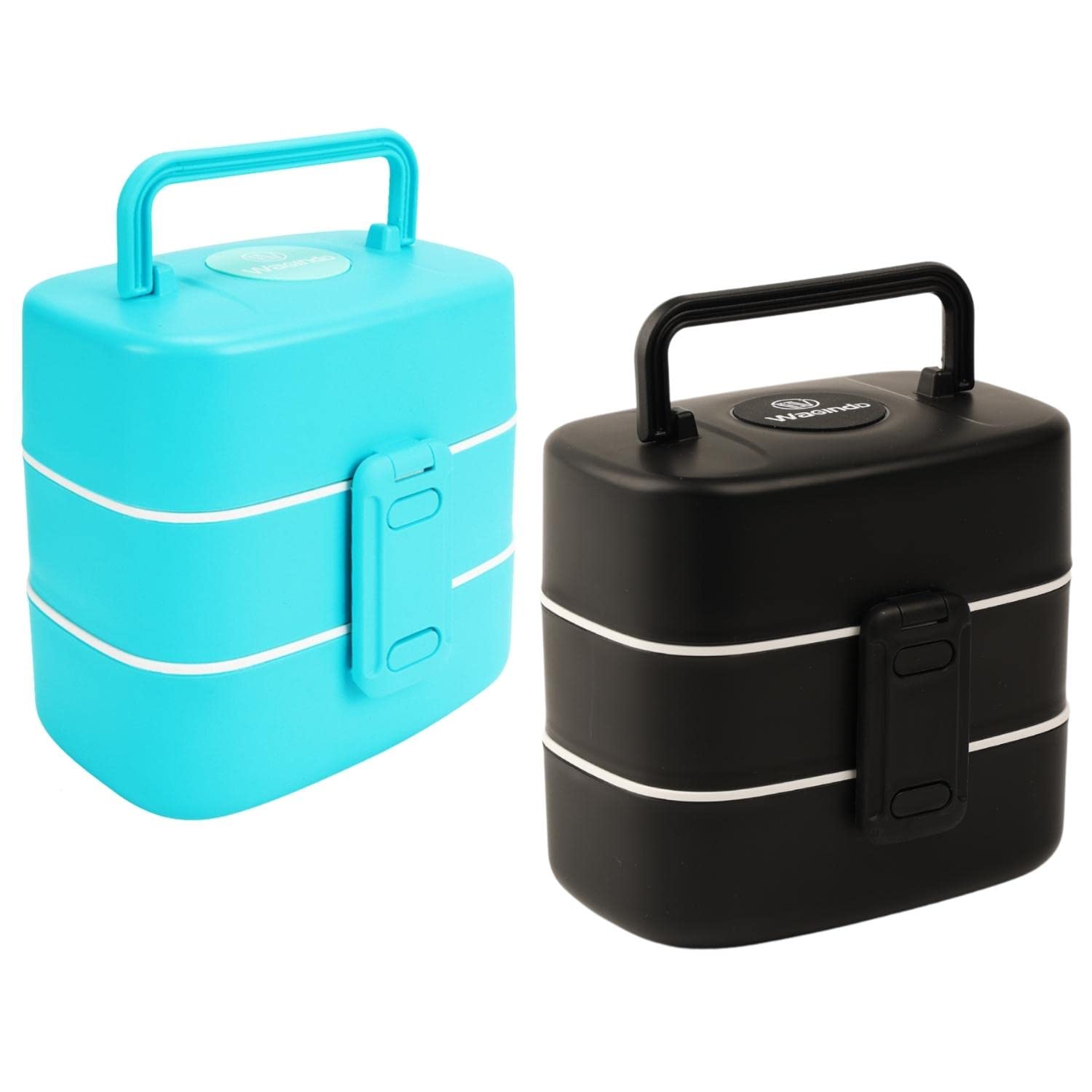 Wagindd Stackable Leakproof Bento Box for Adults & Kids - Microwave Safe Lunch Container with Cutlery Set | Perfect for School, Office, Picnics & Meal Prep