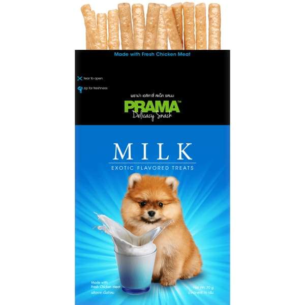 Premium Prama Delicacy Milk Flavor Dog Treats - 70g Healthy Training Snacks for Small & Medium Dogs - Perfect for Reward, Training & Bonding Moments