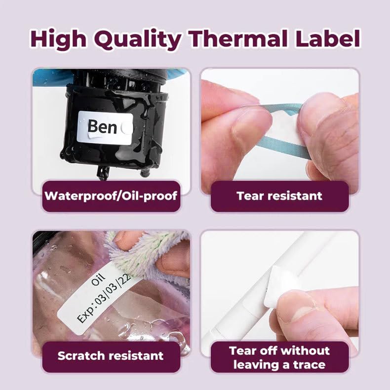 Thermal Label Printer Tape 14mm x 40mm - Self-Adhesive Sticker Roll (160 Labels/Roll) Compatible with Label Makers - Perfect for Shipping, Organizing & Inventory Management