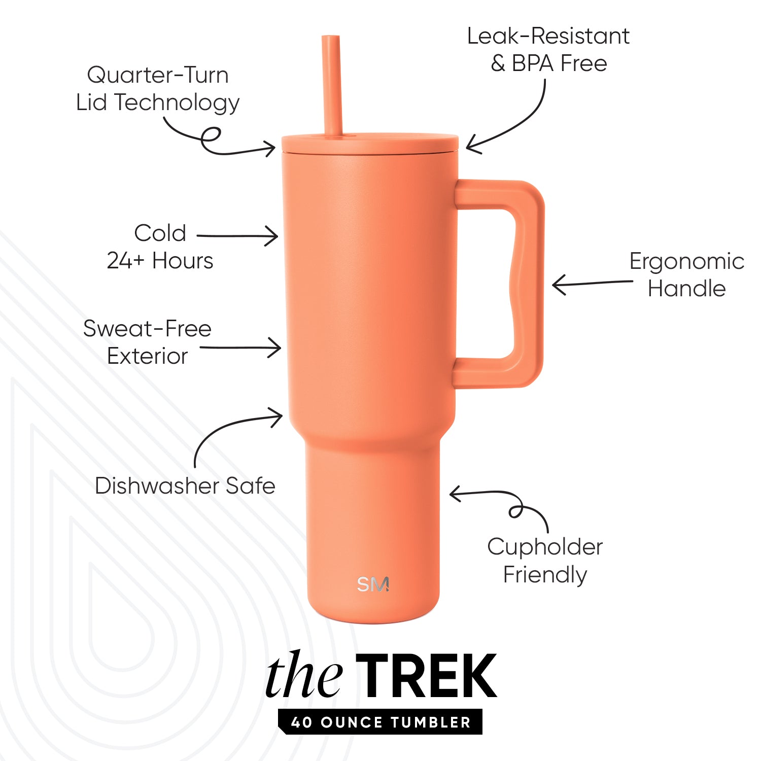 Premium Trek Tumbler 194 - 20oz Insulated Stainless Steel Water Bottle with Leakproof Lid - Keeps Drinks Hot/Cold for Hours - Perfect for Hiking, Camping & Outdoor Adventures