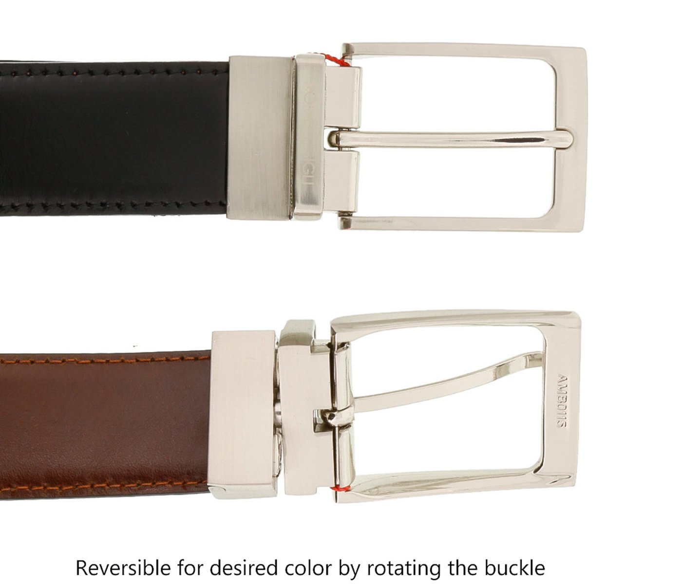 Premium Genuine Leather Adjustable Men's Belt - C885/35S Nero Black - Stylish & Durable for Casual & Formal Wear