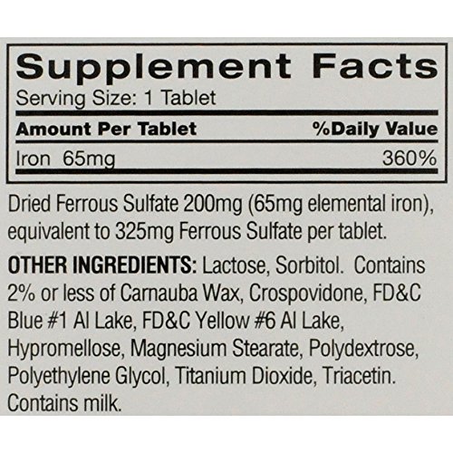 Feosol Original Iron Supplement Tablets - 325mg Ferrous Sulfate (65mg Elemental Iron) per Pill, 120 Count (4 Month Supply) - Non-Heme Iron for Energy & Immune Support - Made in USA - Ideal for Anemia Prevention & Fatigue Relief