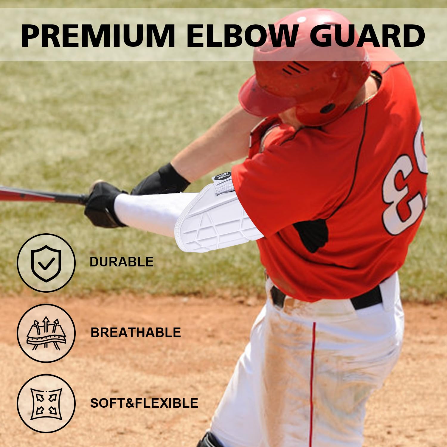 Baseball Elbow Guard for Youth & Adult - Protective Elbow Pads for Baseball & Softball Players - Perfect for Batting Practice & Game Play