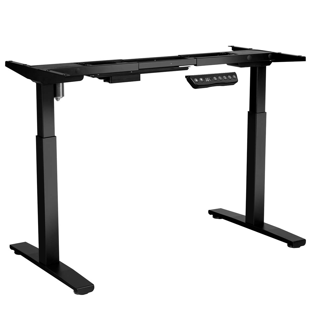 Tangkula Electric Standing Desk Frame - Adjustable Height & Width, Single Motor Ergonomic Sit Stand Workstation with Memory Controller | Perfect for Home Office, Gaming & Workspace Setup
