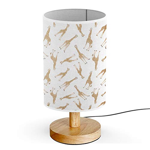 ARTSYLAMP Wooden Base Decorative Desk & Bedside Lamp with Giraffe Design - Perfect for Home Office, Nursery, and Bedroom Night Light