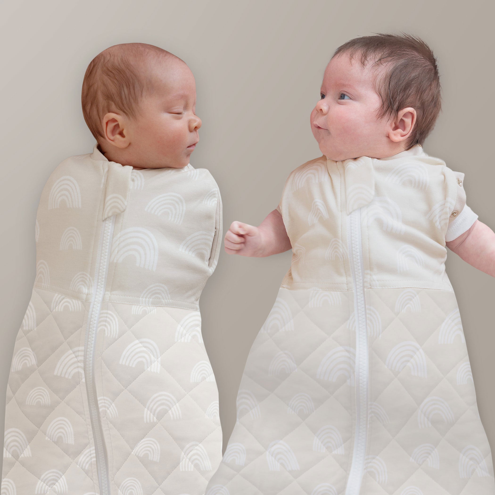 Nordic 2.5 TOG Swaddle Sleep Bag for Babies - Soft & Breathable Cotton Sleeping Sack - Perfect for Nursery, Daycare & Travel (Sand Color)