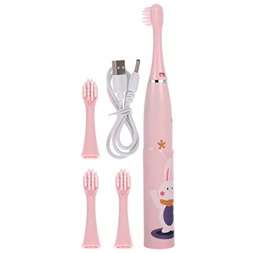SUPVOX Kids Electric Toothbrush Set - Soft Bristles, Cartoon Design for Children, Rechargeable & Waterproof - Perfect for Home, Travel & Daily Oral Care