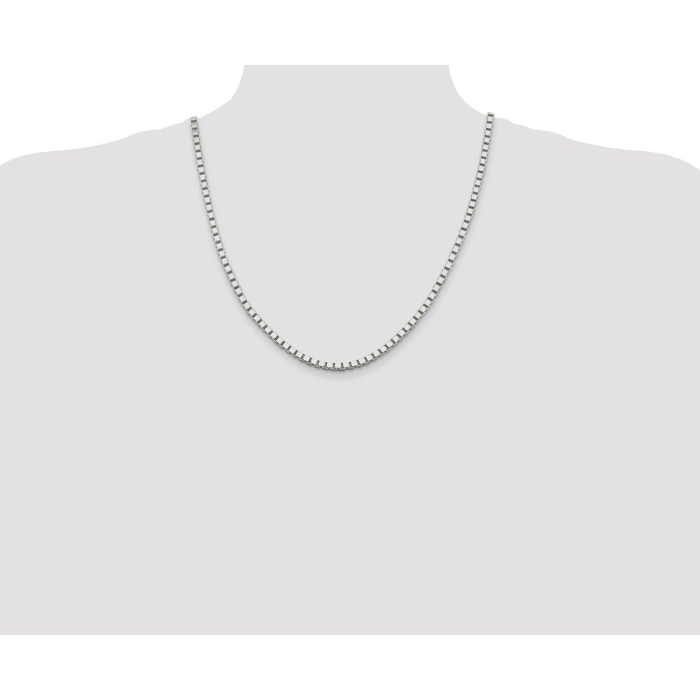 Solid 925 Sterling Silver 3.75mm Box Chain Necklace with Secure Lobster Clasp - Durable Fine Jewelry for Women & Men, Perfect for Everyday Wear, Gift Giving & Special Occasions