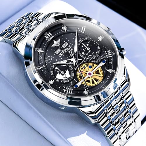 G3255:Silver band&Black dial