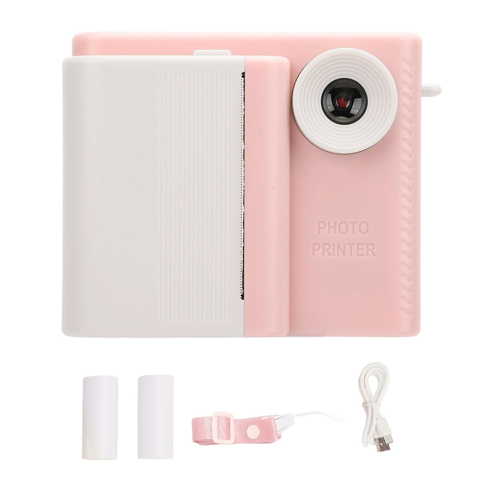 Kids Digital Camera with Dual Lenses, 2.8 Inch HD IPS Screen & 800mAh Battery - Portable Print Camera for Outdoor Photography, Travel & Birthday Gifts (Pink)