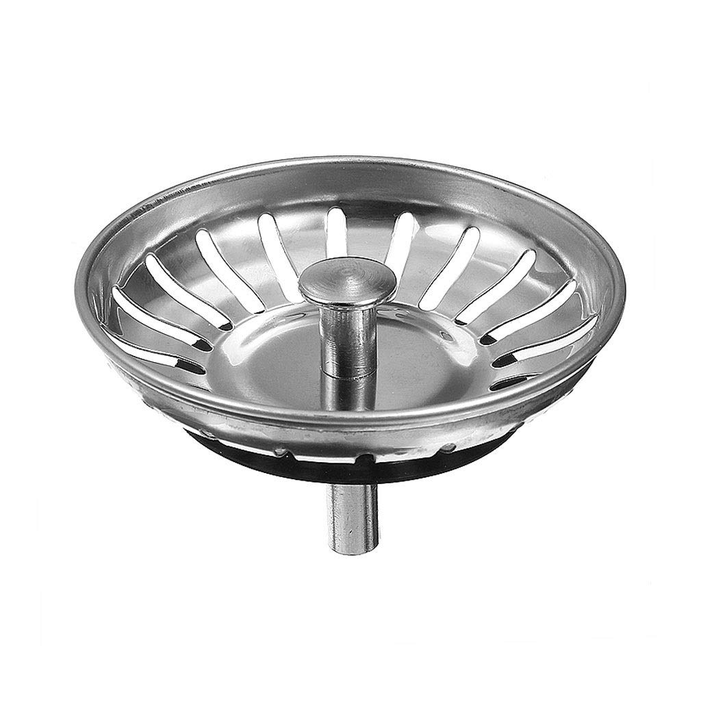304 Stainless Steel 78mm Bathroom Sink Drain Stopper - Kitchen Strainer, Waste Plug & Filter for Odor Control - Perfect for Bathroom, Kitchen & Utility Sinks