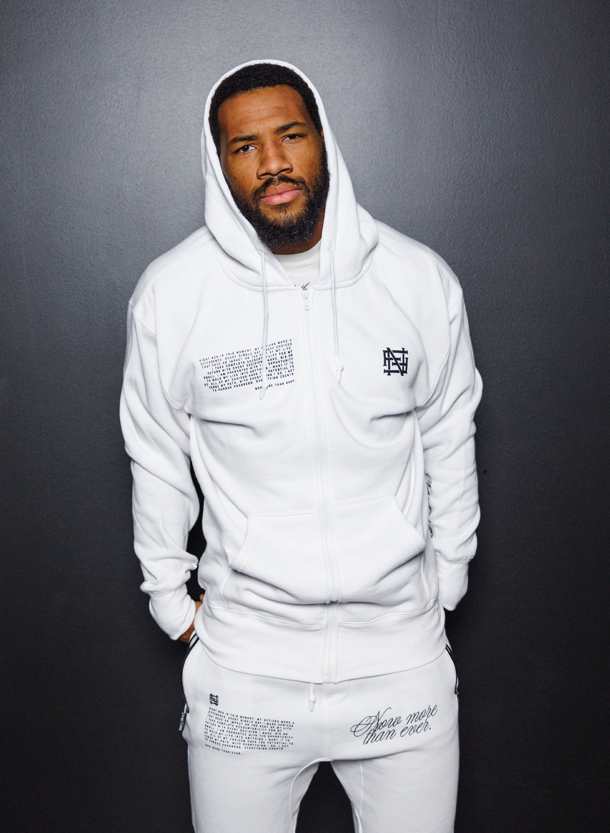 More Than Ever Zip Up Hoodie - White | Stylish & Comfortable Pullover for Casual Wear & Outdoor Activities