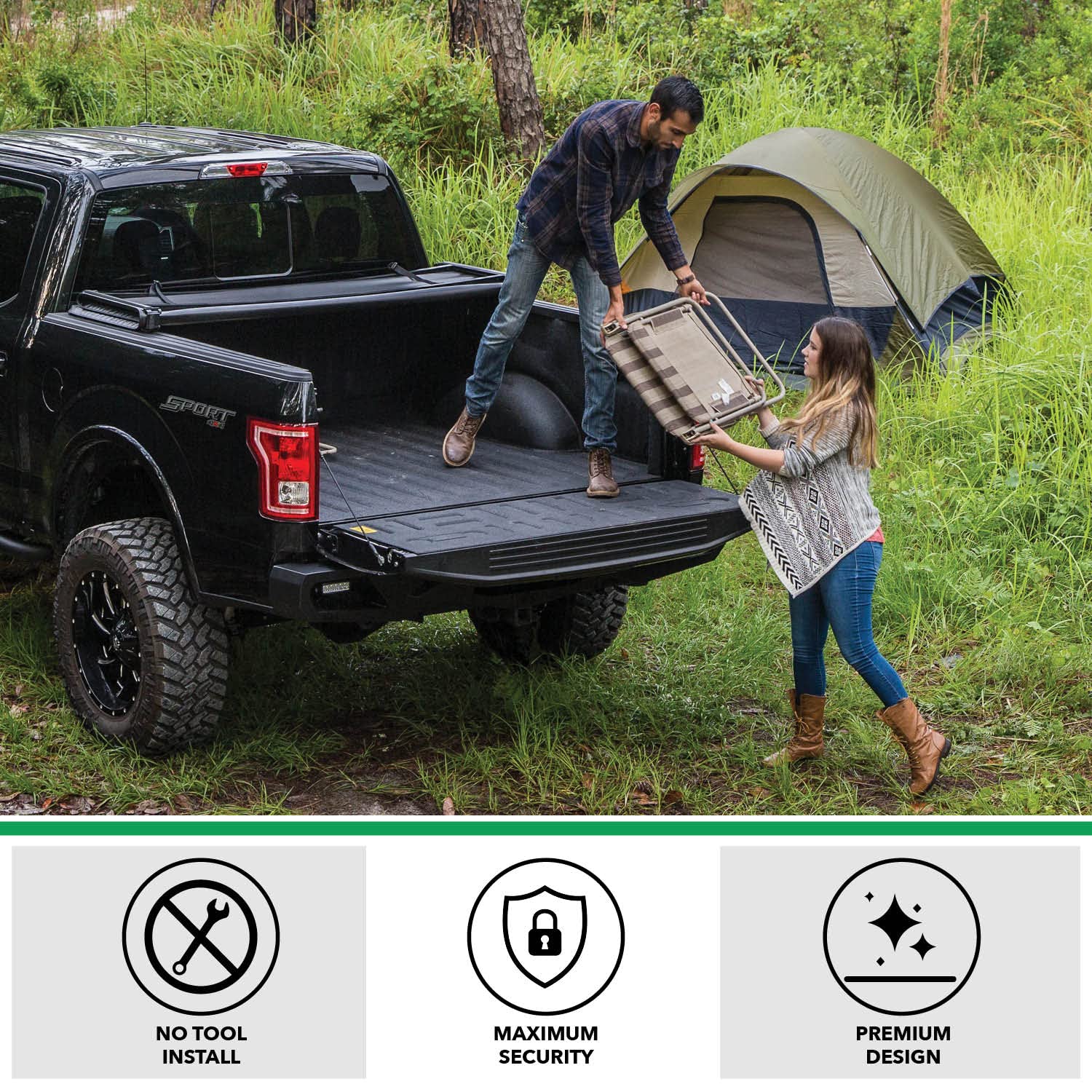 Gator ETX Soft Tri-Fold Truck Bed Tonneau Cover for 2002-2008 Dodge Ram 1500/2500/3500 | 6'6