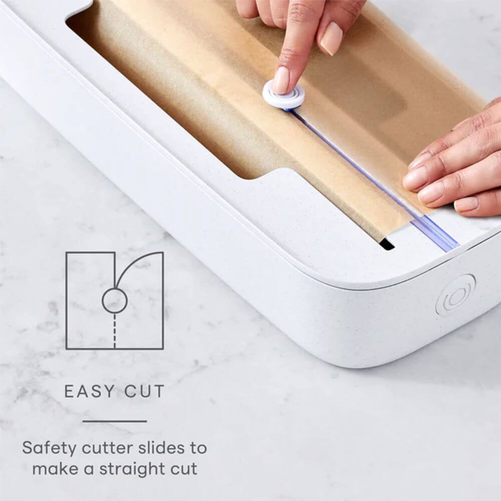 Youcopia StoraRoll Kitchen Paper Towel Holder & Dispenser - White | Space-Saving Organizer for Countertops, Pantry, or Under Cabinet Storage