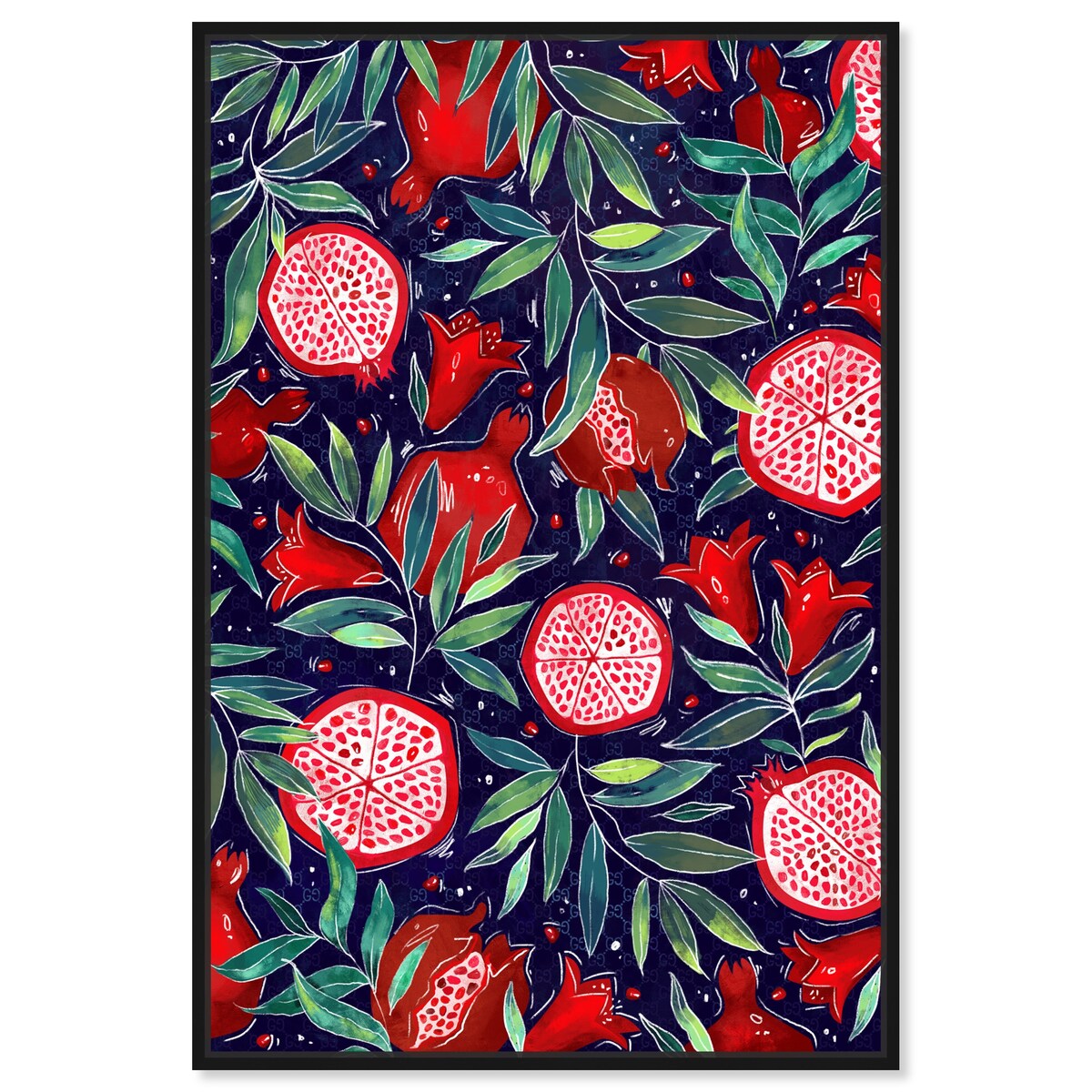 Blooming Tropical Flowers Framed Canvas Wall Art - White Cabin & Lodge Decor for Kitchen, Living Room, Bedroom - Perfect for Home, Office & Gift Giving