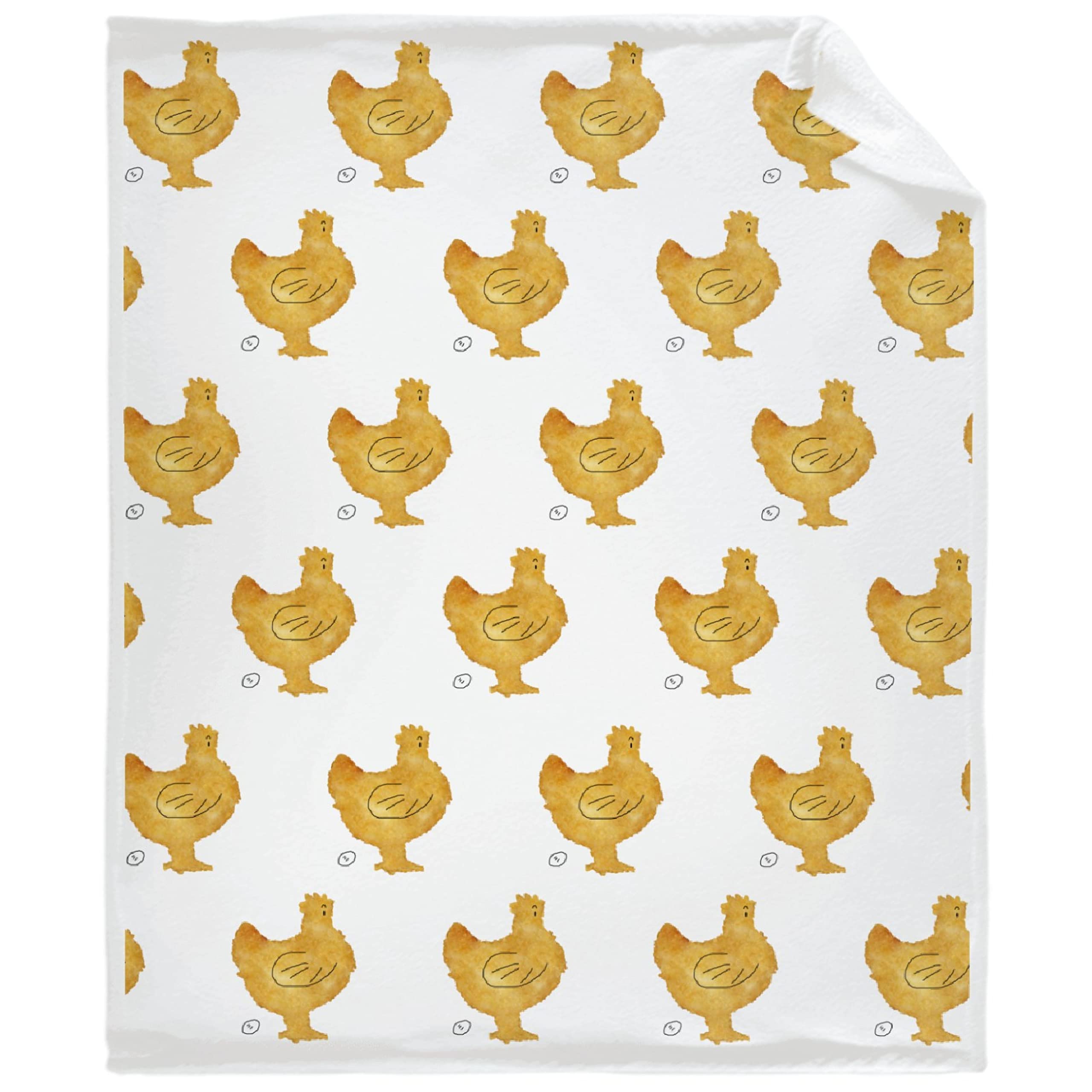 Premium Chicken Nugget White Throw Blanket - Ultra Soft Flannel Fleece Blanket for Gifts, Plush Lightweight Cozy Blanket for Couch, Sofa & Bed - All Season XL 120x90 inches - Perfect for Family Movie Nights, Camping & Home Decor