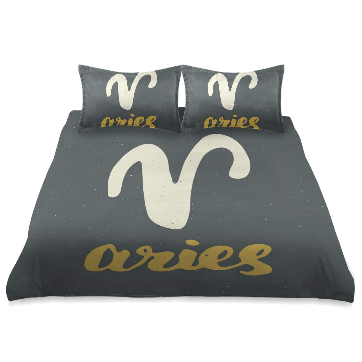 Aries Constellation King Size Comforter Set - 90x104 Inch All Season Soft & Comfortable Bedding - Perfect for Zodiac-Themed Bedrooms & Cozy Home Decor