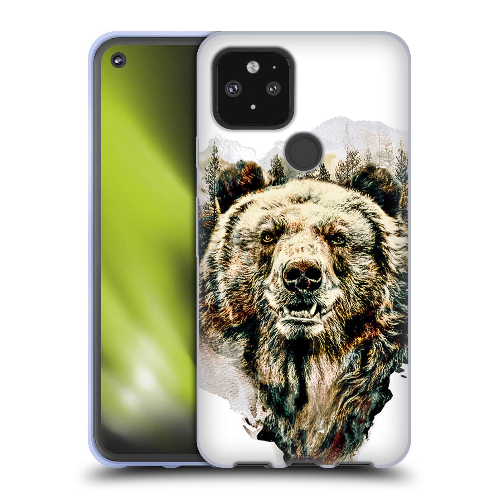 Officially Licensed Riza Peker Bear Case for Google Pixel 5 - Soft Gel Protection for Daily Use
