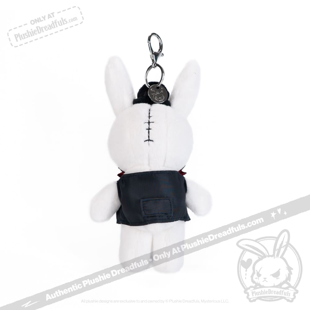 Victorian Style White Rabbit Plush Keychain - Cute Bunny Keyring Accessory for Bags, Backpacks & Gifts | Perfect for Alice in Wonderland Fans & Collectors