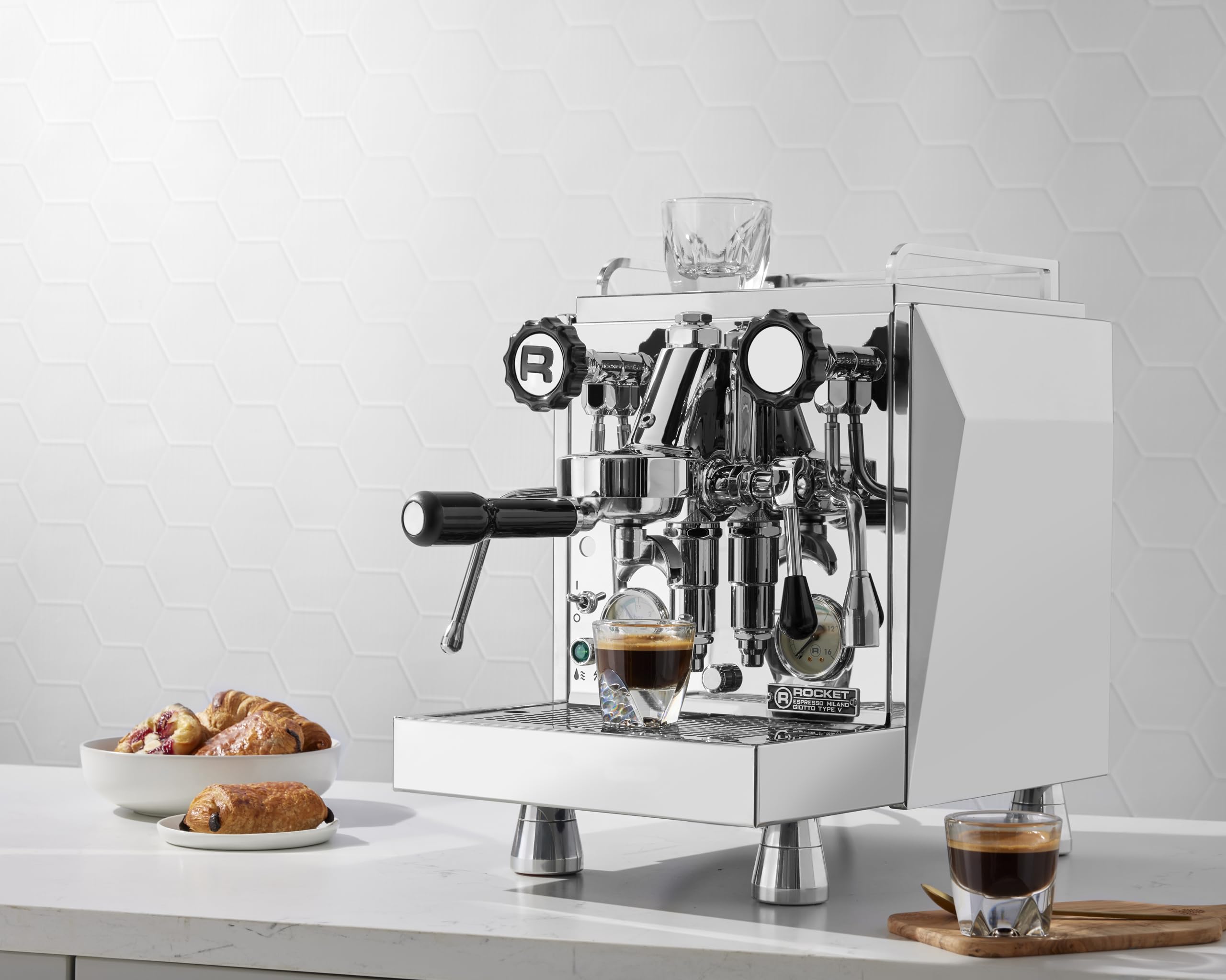 Rocket Espresso Giotto Cronometro V Professional Espresso Machine with PID Controller, Shot Timer & Heat Exchanger - Perfect for Home Baristas & Coffee Shops