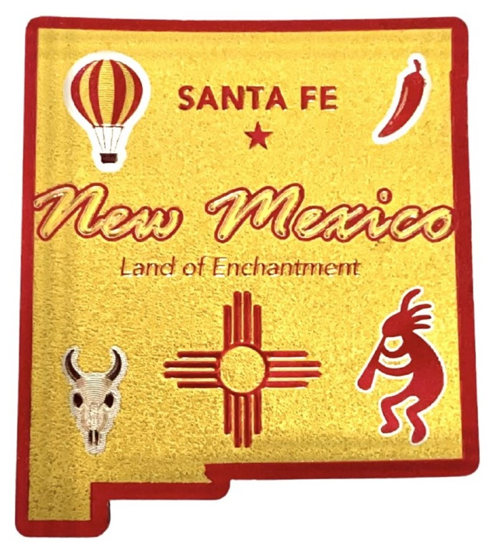 New Mexico The Land of Enchantment State Souvenir Foil Fridge Magnet - Perfect for Travel Memories, Home Decor & Gift Giving