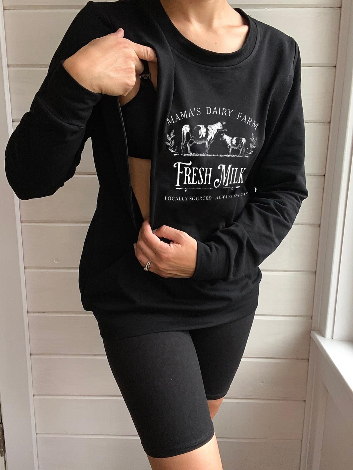 Comfortable Women's Nursing Sweatshirt with Zipper - Breastfeeding Friendly Maternity Pullover for Nursing Mothers | Perfect for Daily Wear, Outings & Pumping Sessions