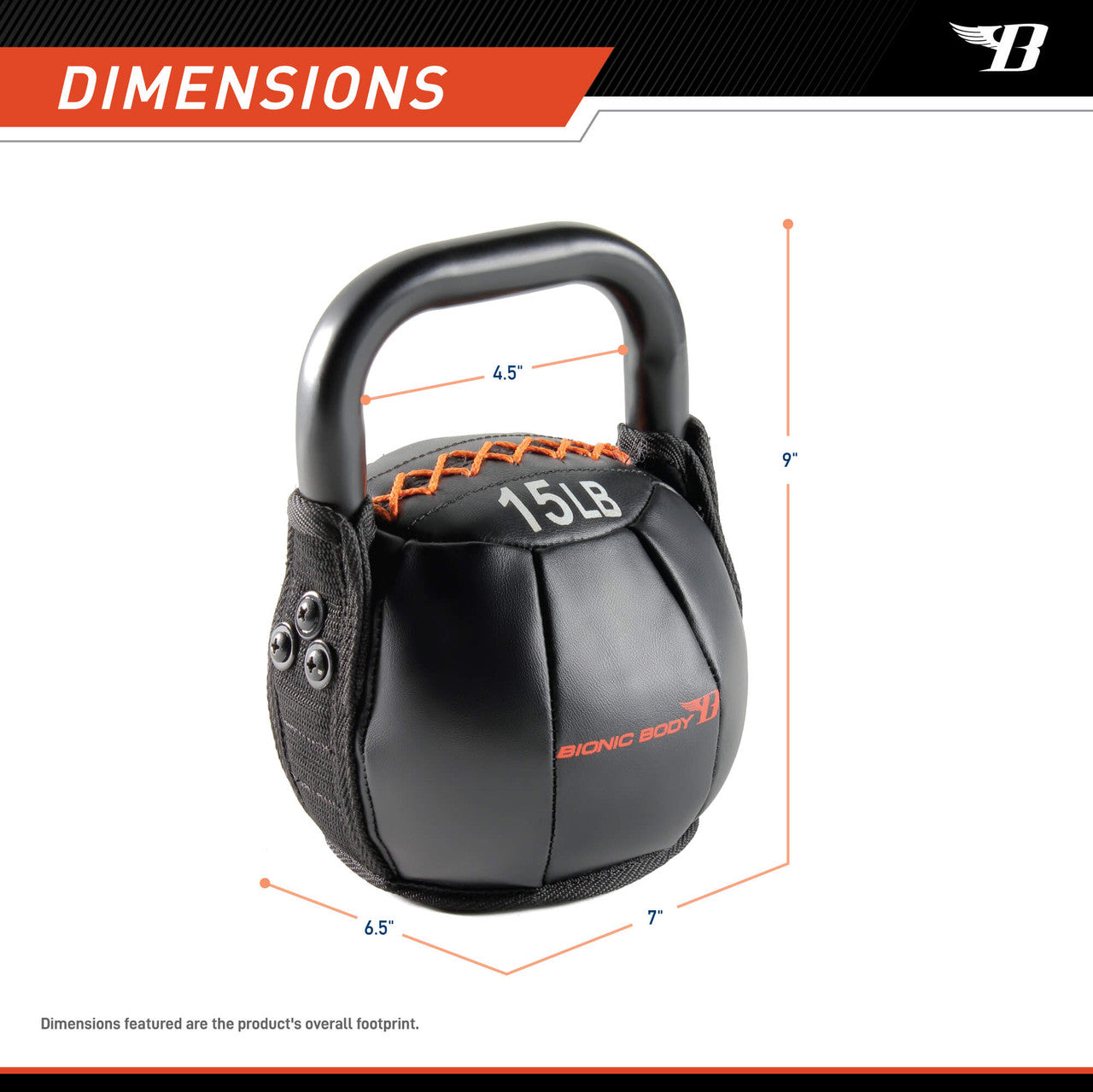 BBKB 15 Bionic Body Soft Kettlebell - 15lb Weight for Home Workouts, Strength Training & Fitness | Ideal for Indoor Exercise, CrossFit & Functional Training