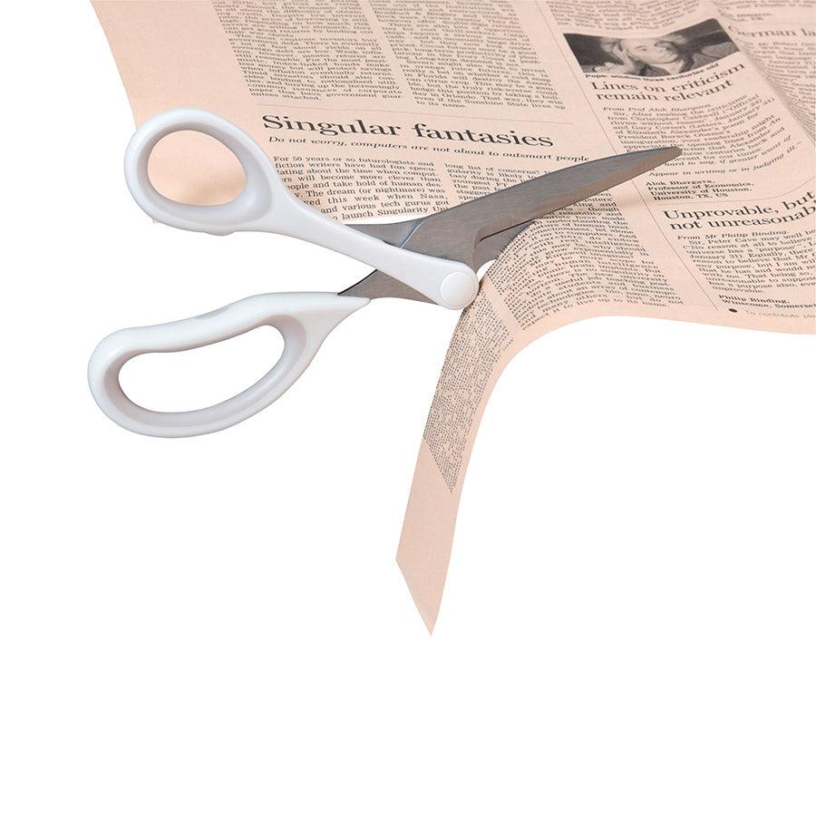 RAYMAY Swingcut Scissors - White Office & Craft Scissors for Paper Cutting, Fabric, DIY Projects, and School Supplies | Sharp Precision Blades for Smooth Cutting