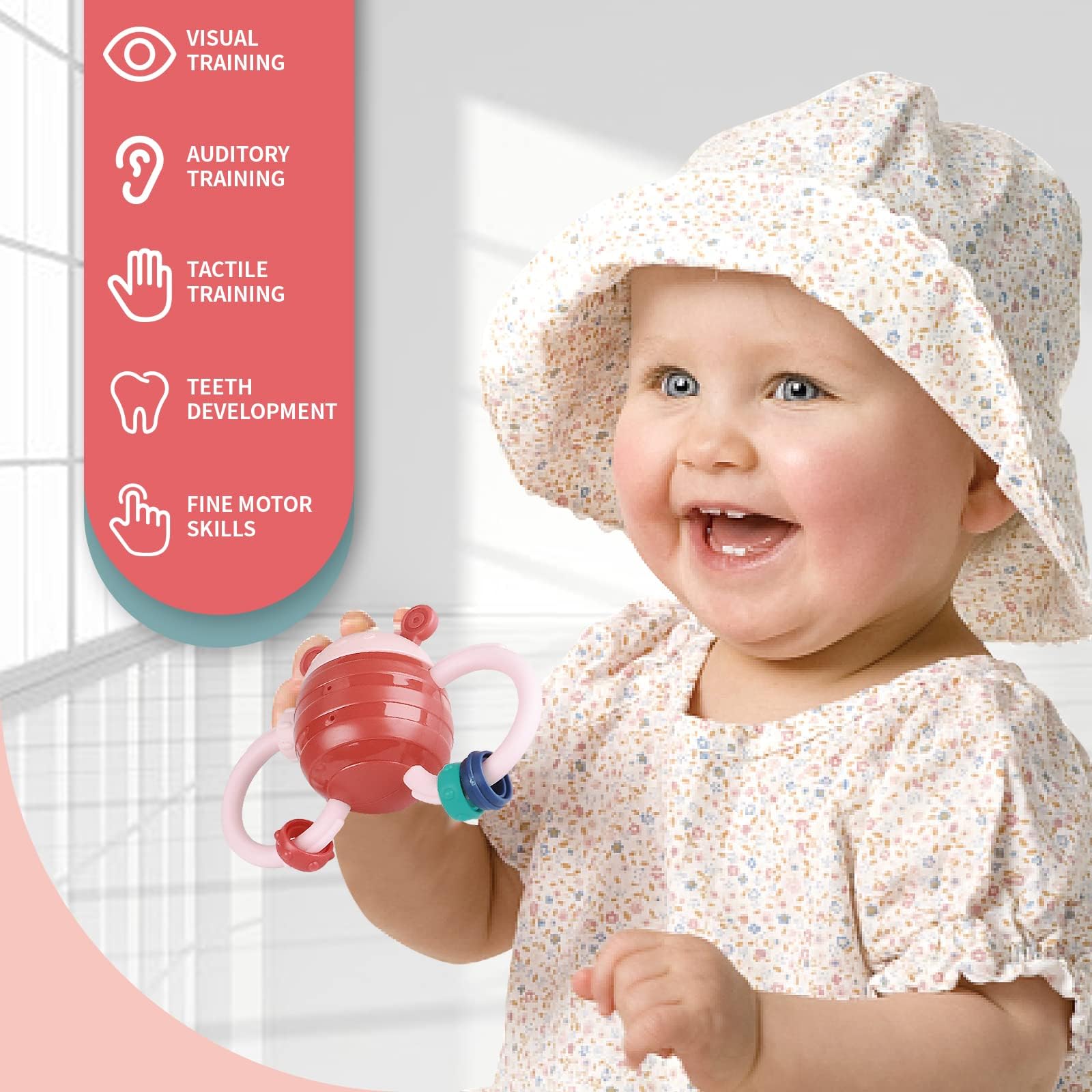 Baby Rattles & Teething Toys for 0-12 Months - Newborn Gift Set for Boys Girls - Perfect for Early Development & Playtime