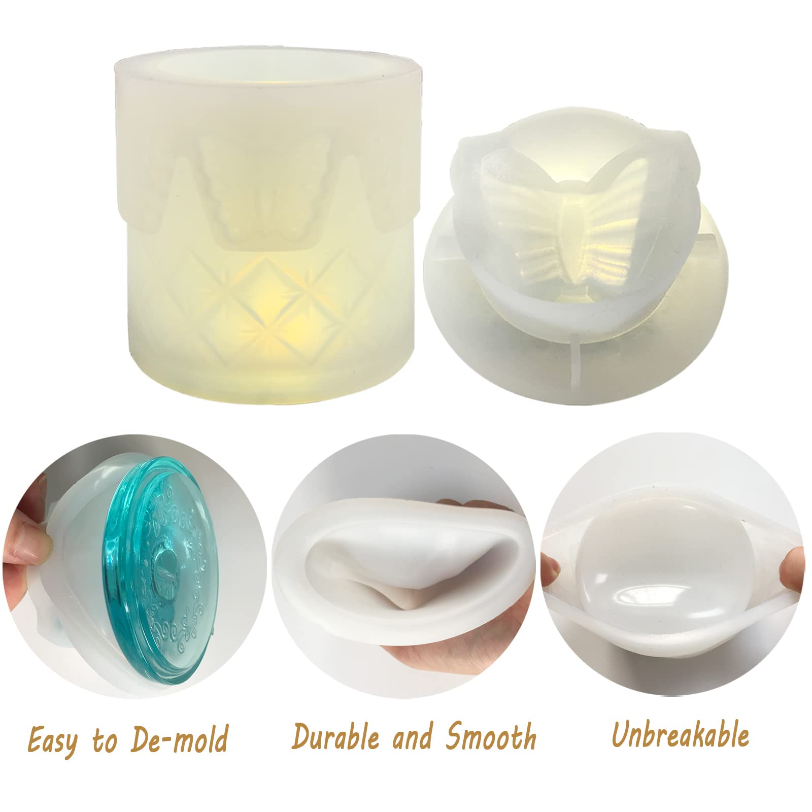 Premium Silicone Resin Molds with Lid - 3D DIY Bottle Casting Molds for Jewelry, Candles & Trinkets | Epoxy Resin Craft Supplies for Home Decor & Gift Making | Perfect for DIY Projects, Wedding Favors and Party Decorations
