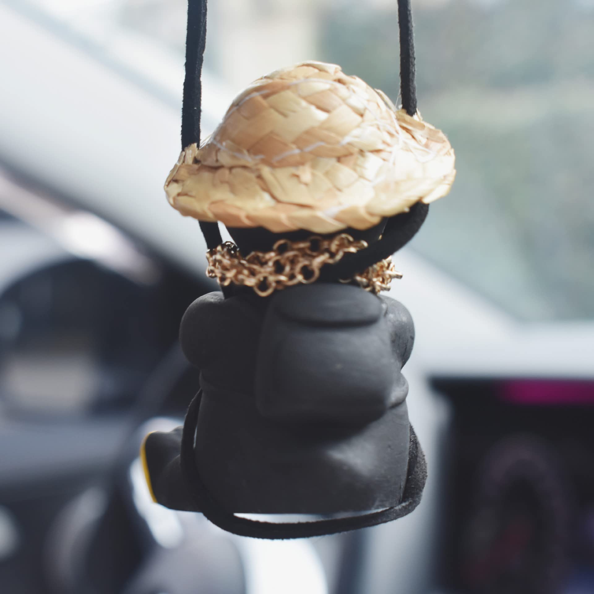 Funny Swinging Duck Car Rearview Mirror Pendant - Cartoon Duck Decor for Cars (Local Tycoon Duck Style) | Cute Car Accessory for Road Trips & Daily Commutes
