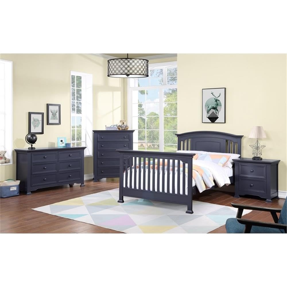 Centennial Medford 2-Drawer Nightstand in Mystic Blue - Modern Bedside Table for Bedroom, Living Room & Guest Room Storage