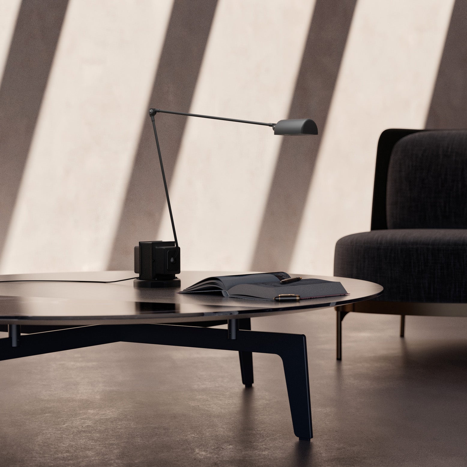 Dynamo Table Lamp - Modern LED Desk Light with Adjustable Brightness, Perfect for Home Office, Study, and Bedroom Reading
