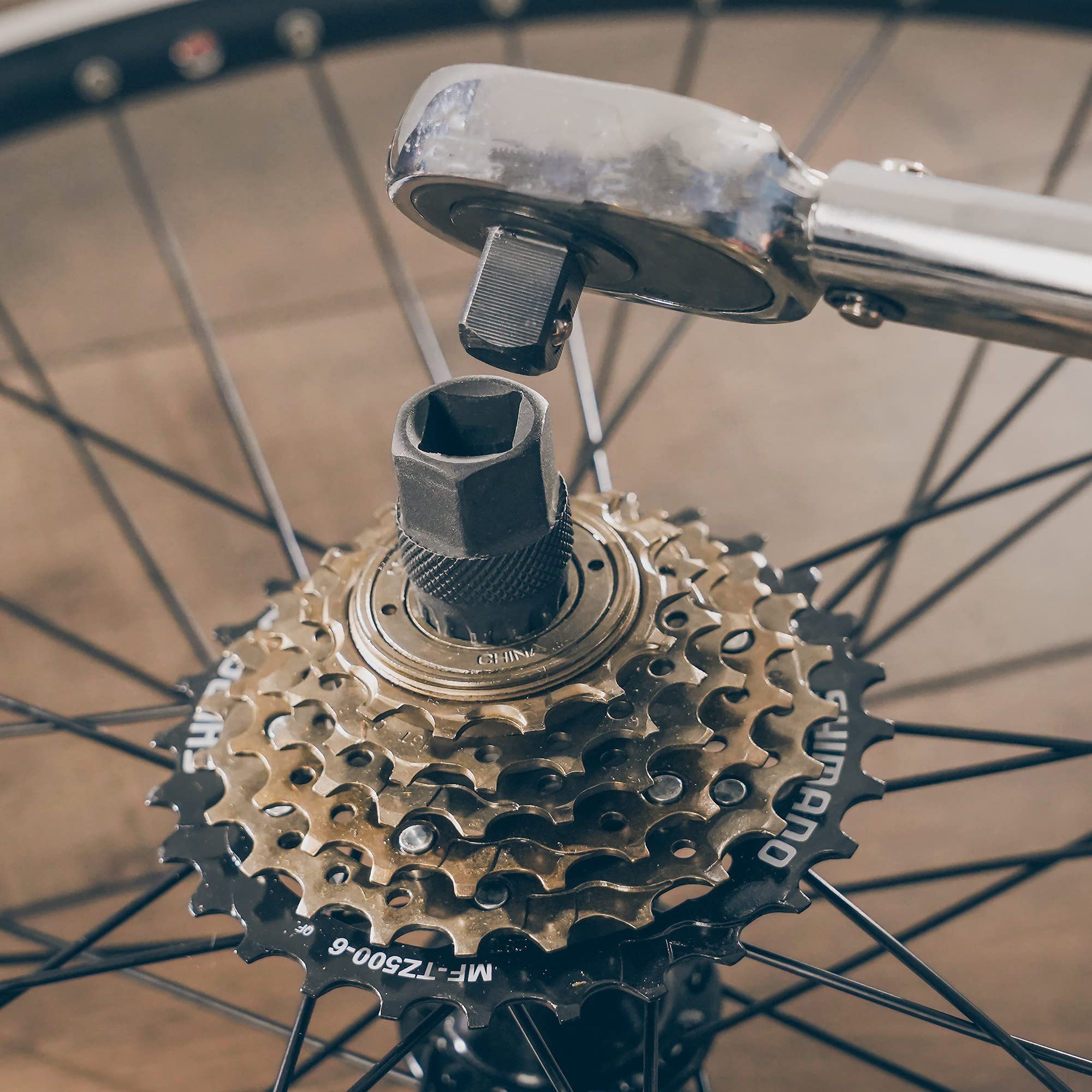 BikeHand Bike Freewheel Removal Tool - Shimano Compatible 12 Spline 22.6mm Bicycle Installation Tool for 5-8 Speed Freewheels - Durable Heat-Treated Steel - Perfect for Bike Maintenance & Repair at Home or Shop