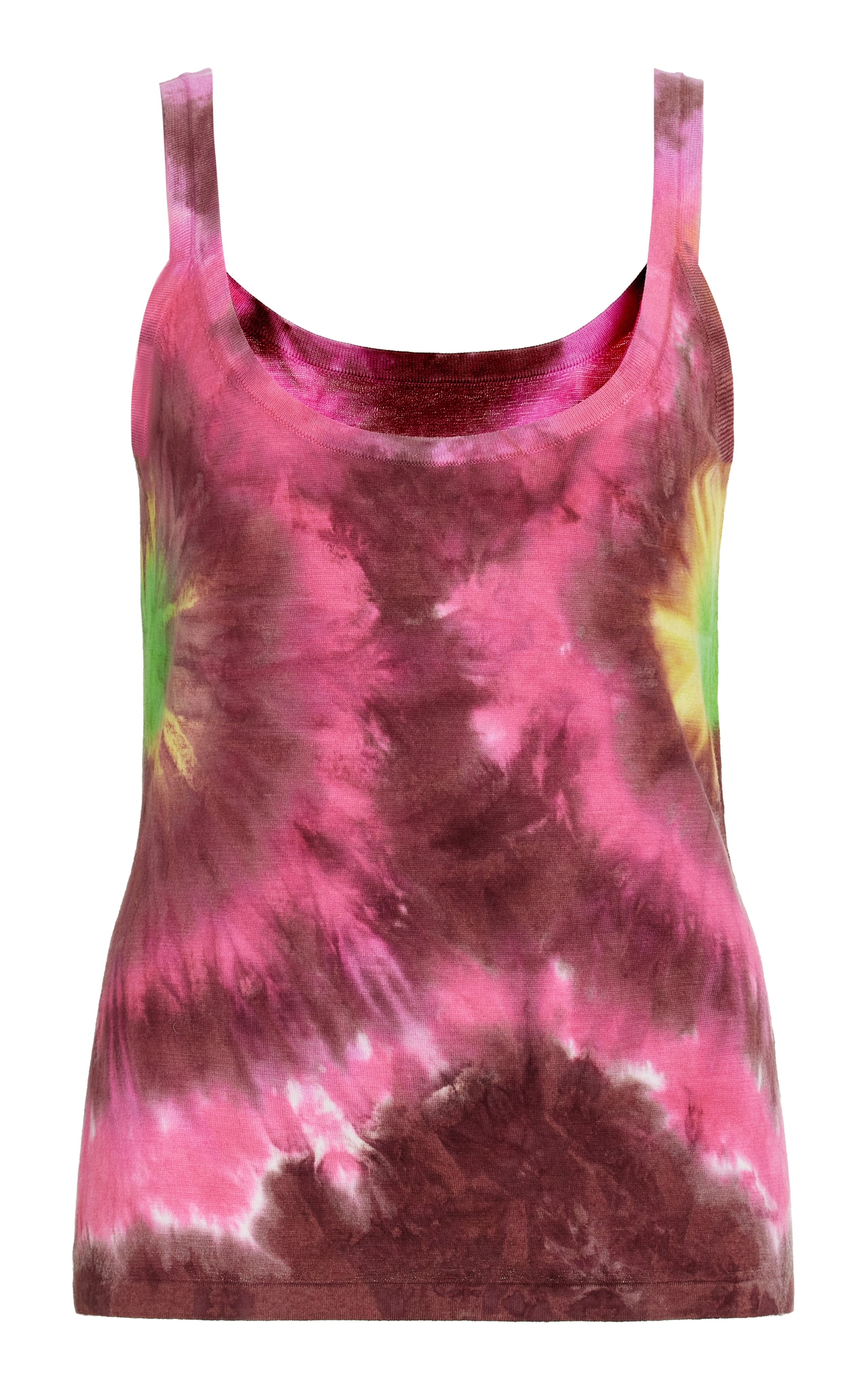 Graham Knit Tank Top in Multi Tie Dye Cashmere - Soft & Stylish Women's Summer Tops for Casual Wear & Beach Outfits