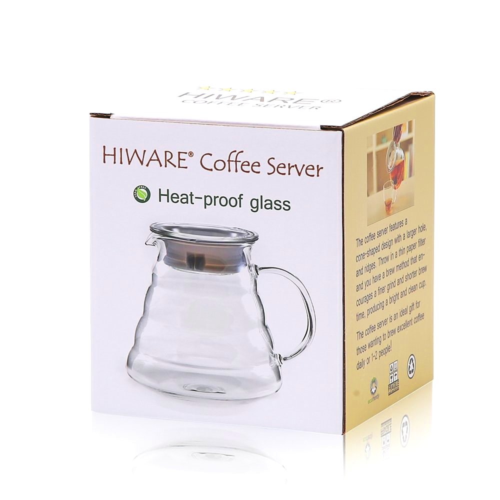 Hiware 600ml Clear Glass Coffee Carafe - Durable Coffee Server & Pot for Pour Over, French Press, and Drip Coffee Makers - Perfect for Home, Office, and Cafes