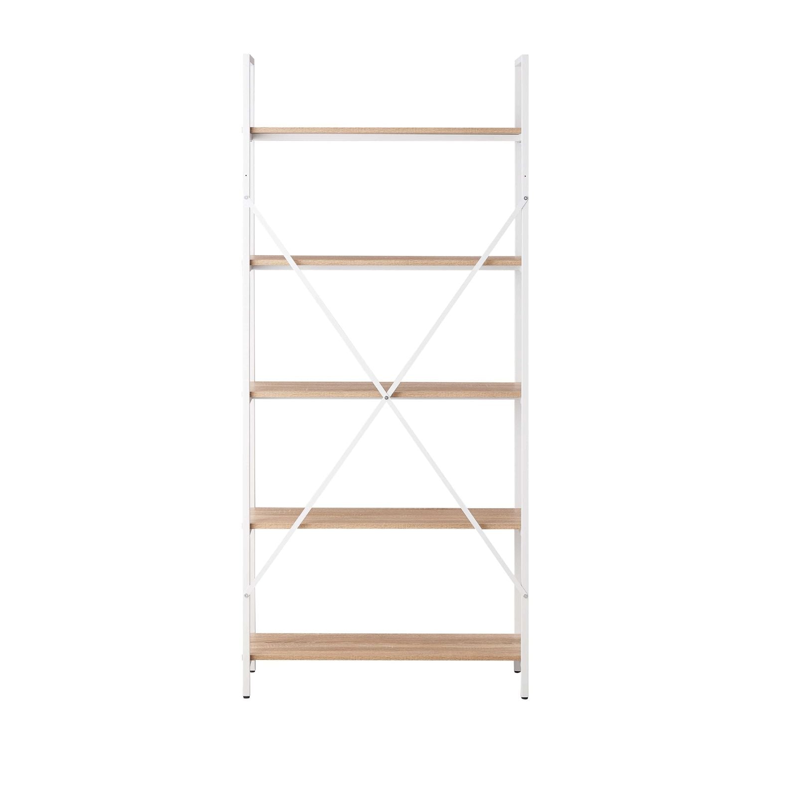 Workzone™ ASPECT 1800 Oak Bookcase - Modern Wood Bookshelf for Living Room, Office & Home Library Storage