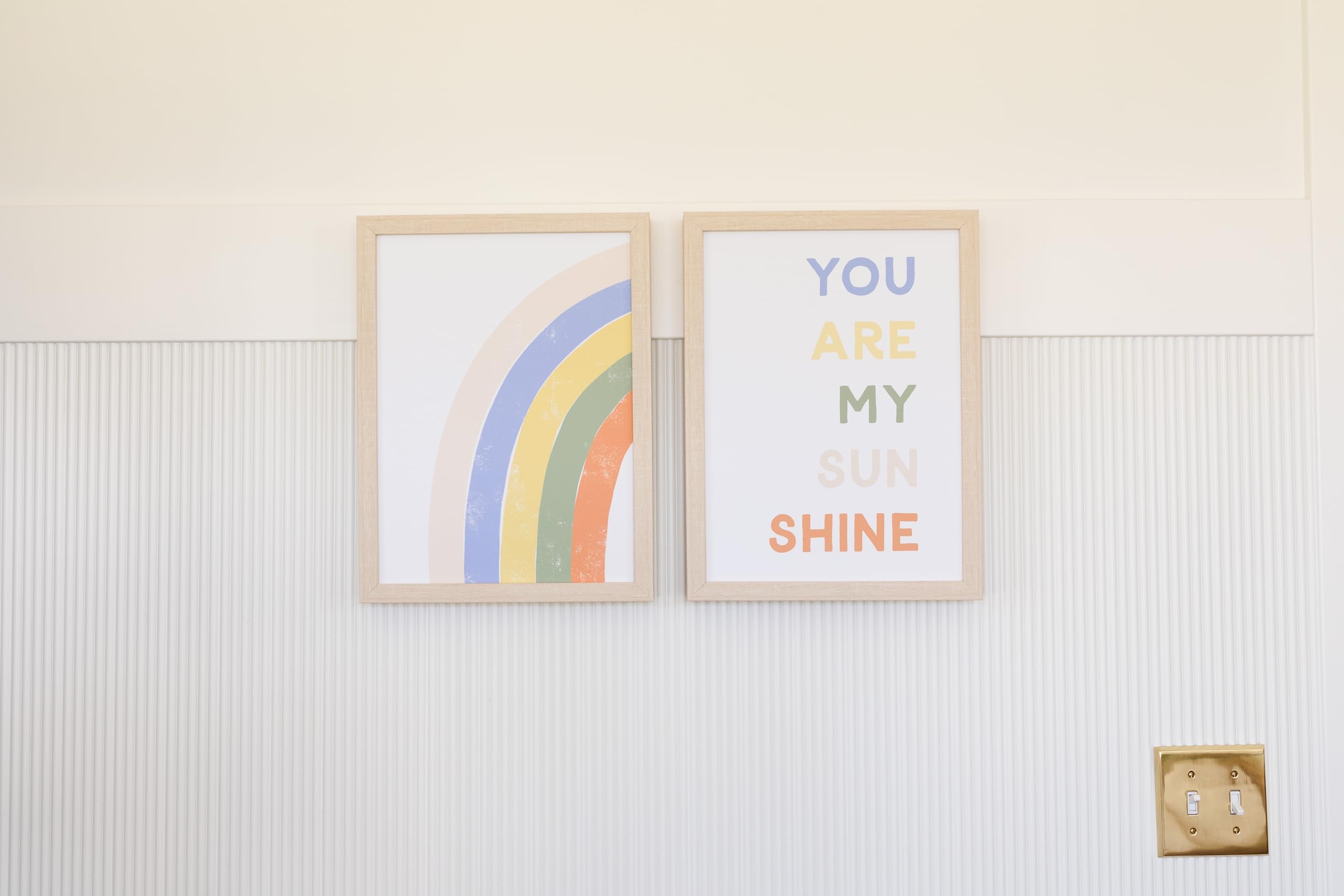 Petal Lane Sunshine Nursery Wall Art - Framed Canvas for Baby Room Decor - 12 Cute Designs for Boys & Girls - Playroom Wall Decor - Perfect for Nursery, Kids Bedroom & Daycare Center