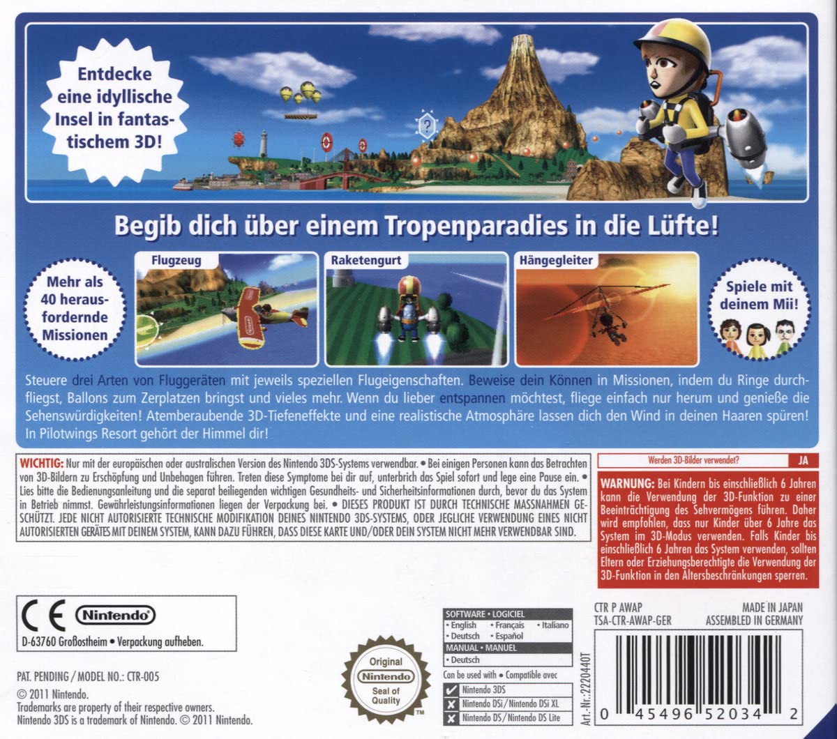 Pilotwings Resort - Nintendo 3DS Game - Flight Simulation Adventure for Kids & Adults - Perfect for Travel & Family Game Nights
