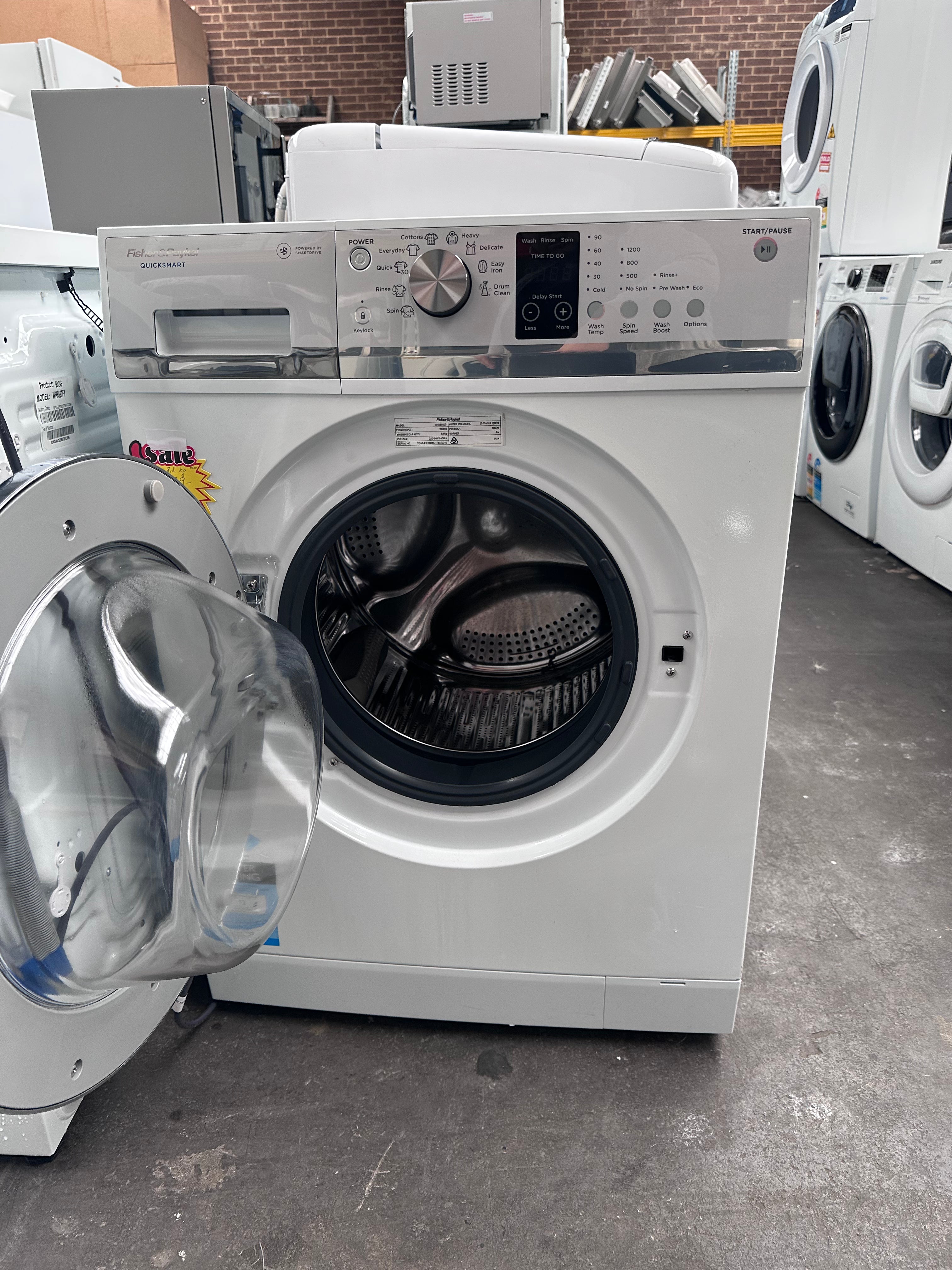 Fisher & Paykel QuickSmart 8.5 kg Front Load Washing Machine - Certified Refurbished | Energy Efficient, Quiet Operation for Apartments & Small Homes