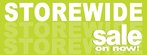 13 oz Heavy-Duty Vinyl Banners for Indoor & Outdoor Use - Single-Sided Storewide Sale Signs with Metal Grommets (Green, 48x96 inches/4x8 Feet) - Perfect for Retail Promotions, Grand Openings & Event Advertising