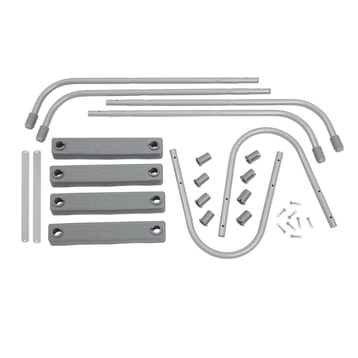33Inch Above Ground Swimming Pool Ladder - 2 Step A-Style Metal Frame with Non-Slip Plastic Steps, Gray | Heavy Duty Steel Construction for Safety | Perfect for Inground & Above Ground Pools, Backyard, Vacation Homes
