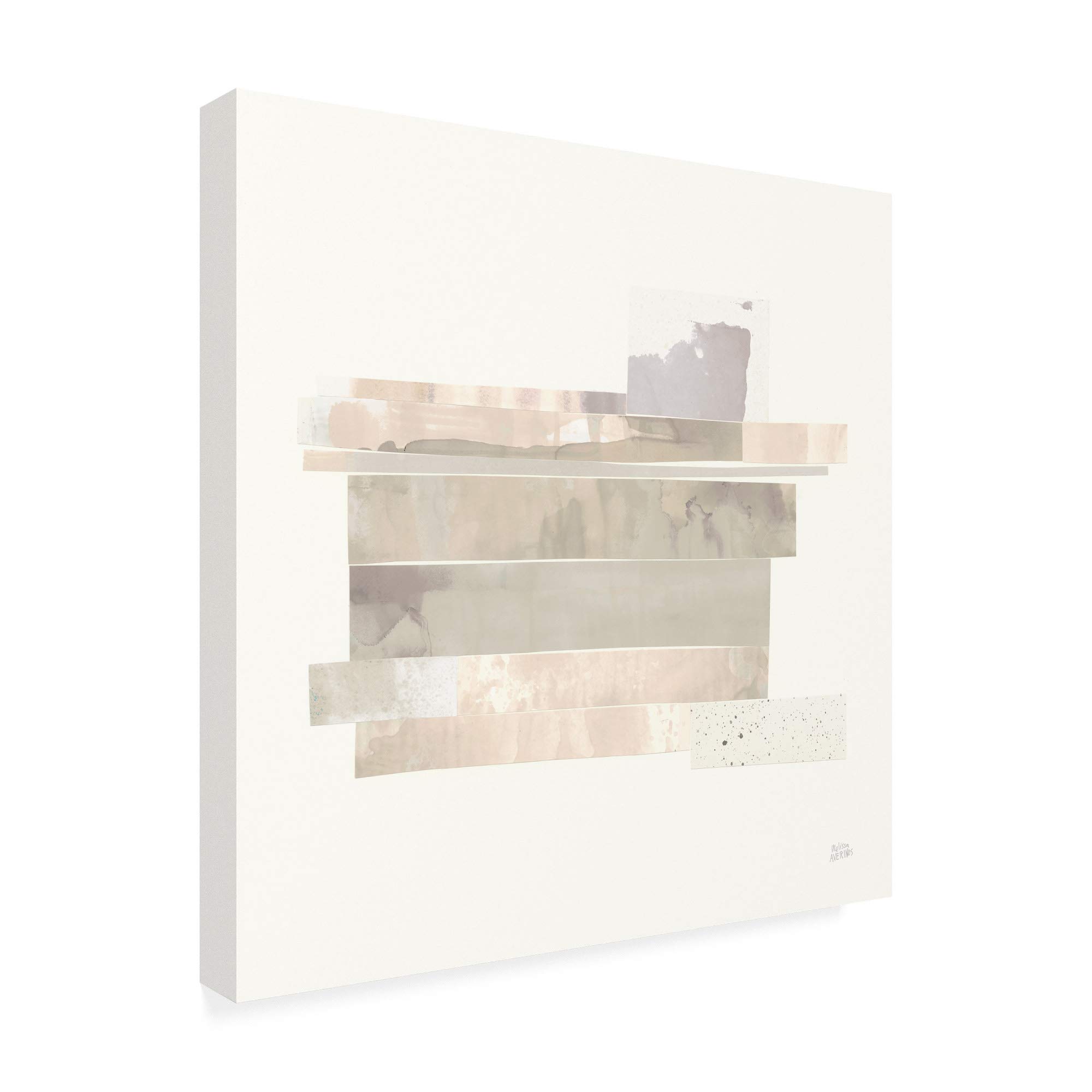 Trademark Fine Art 18x18 Stacks IV Neutral Canvas Print by Melissa Averinos - Modern Abstract Wall Art for Living Room, Bedroom & Office Decor